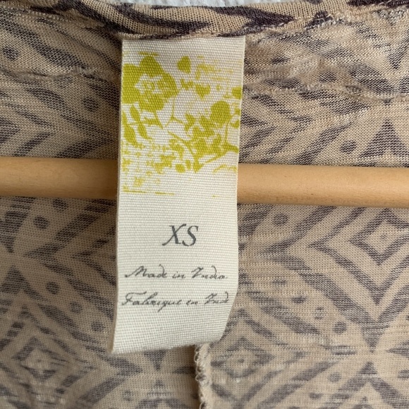 Anthropologie C. Keer Applique "Raw Elements Top" Blouse sz XS - Picture 6 of 8